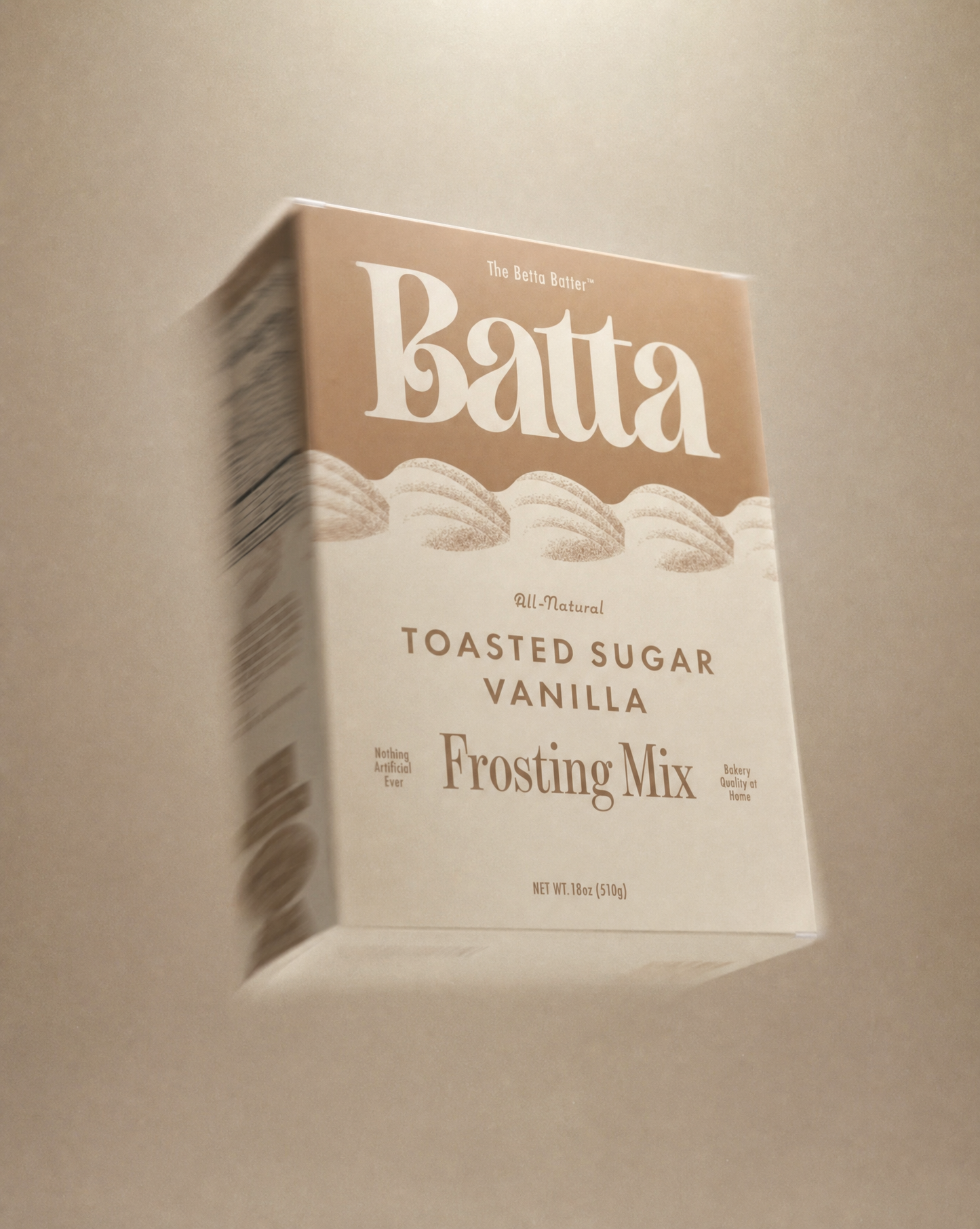 Batta all-natural toasted sugar vanilla frosting mix box with clean ingredient label — better cake mix and gifts for home bakers