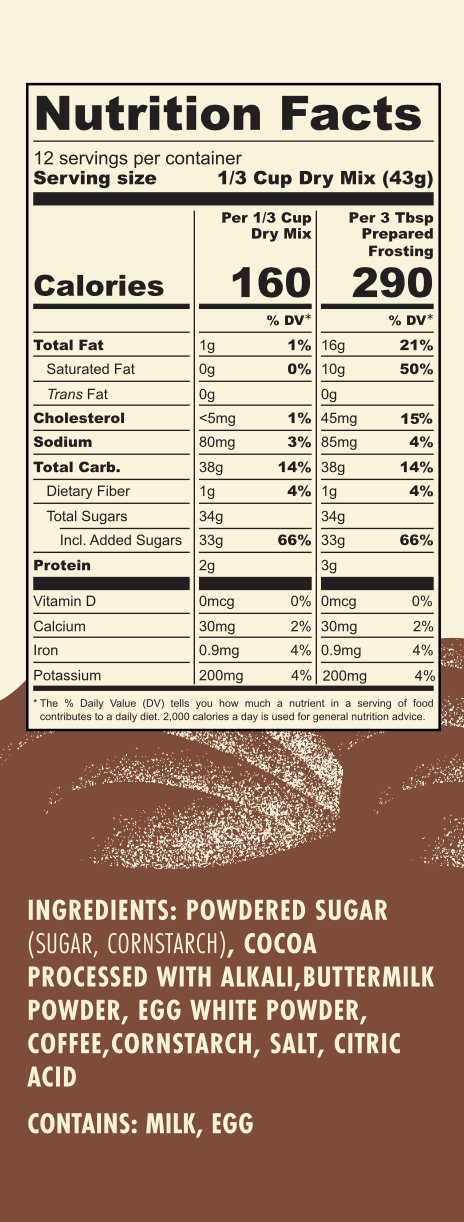 Dark Chocolate Espresso Frosting Mix