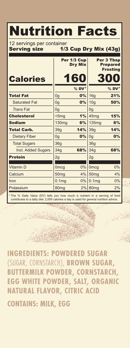 Toasted Sugar Vanilla Frosting Mix