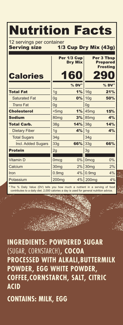 Dark Chocolate Espresso Frosting Mix